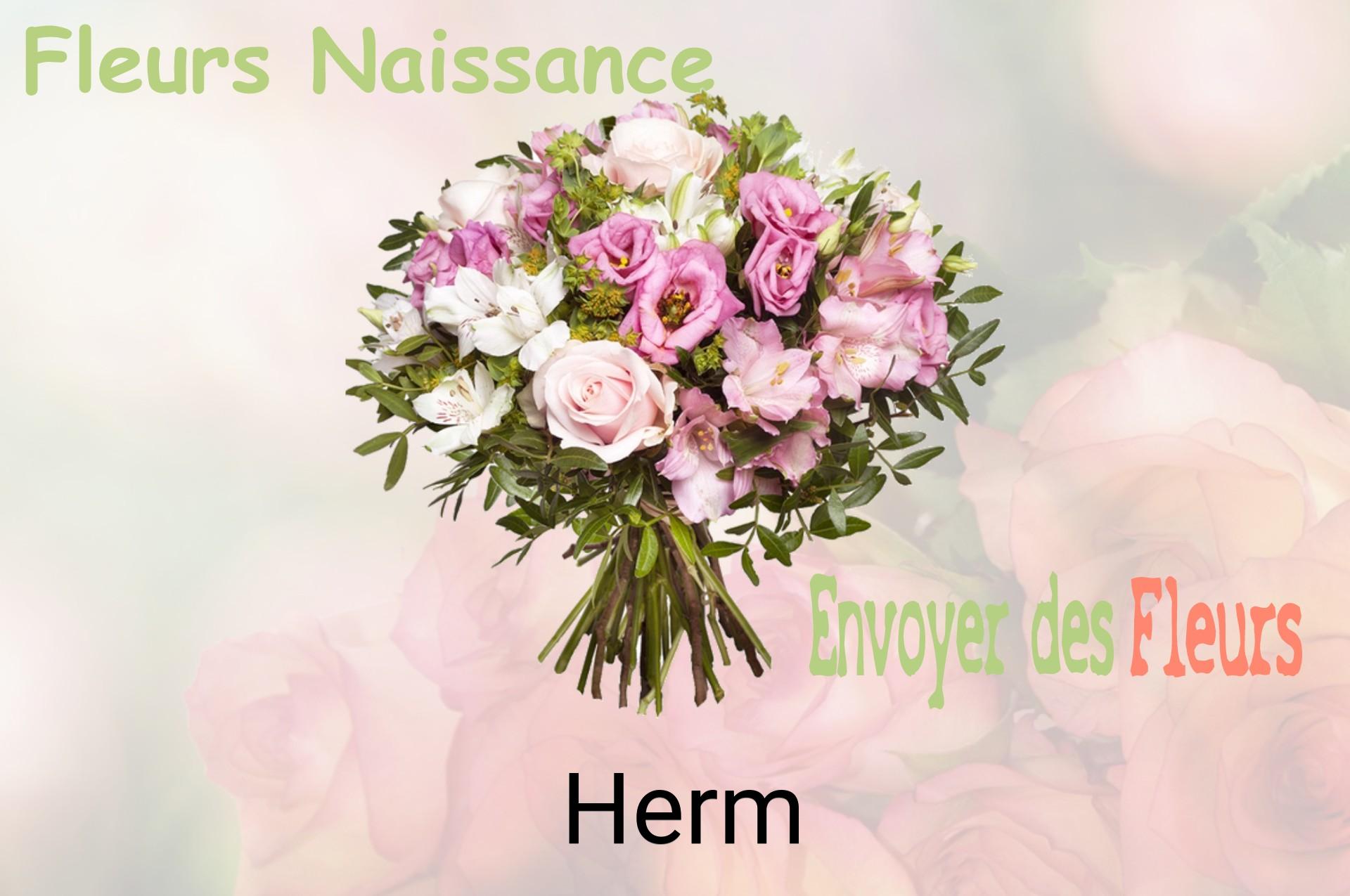Bouquet de fleurs de naissance livré à Herm